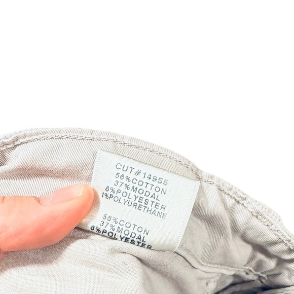 J Brand Joan Corduroy High Rise Wide Leg Crop Pants Light Mars Grey Silver Sz 30 - Picture 11 of 15